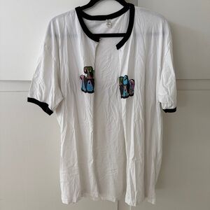 The nomad cut in half White and Black Shirt graphic print